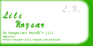 lili mozsar business card